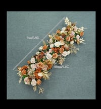 Image 2 of Flower row fall colors / burn orange, nude , gold  100cm and 200cm 
