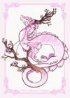 Cherry Blossom Dragon - A5 Print
