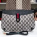 Image of  Vtg. Gucci Blue Monogram Clutch/Shoulder Bag 