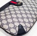 Image of  Vtg. Gucci Blue Monogram Clutch/Shoulder Bag 