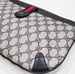 Image of  Vtg. Gucci Blue Monogram Clutch/Shoulder Bag 