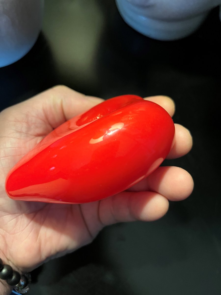 Heavy Red Glass, Heart-Shaped Pipe, Beautiful Glass Smoking Bowl, Tobacco  Bowl