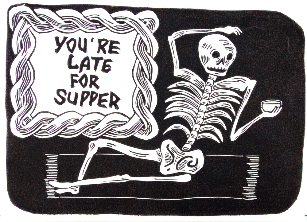 Image of Reclining Skeleton A7 card