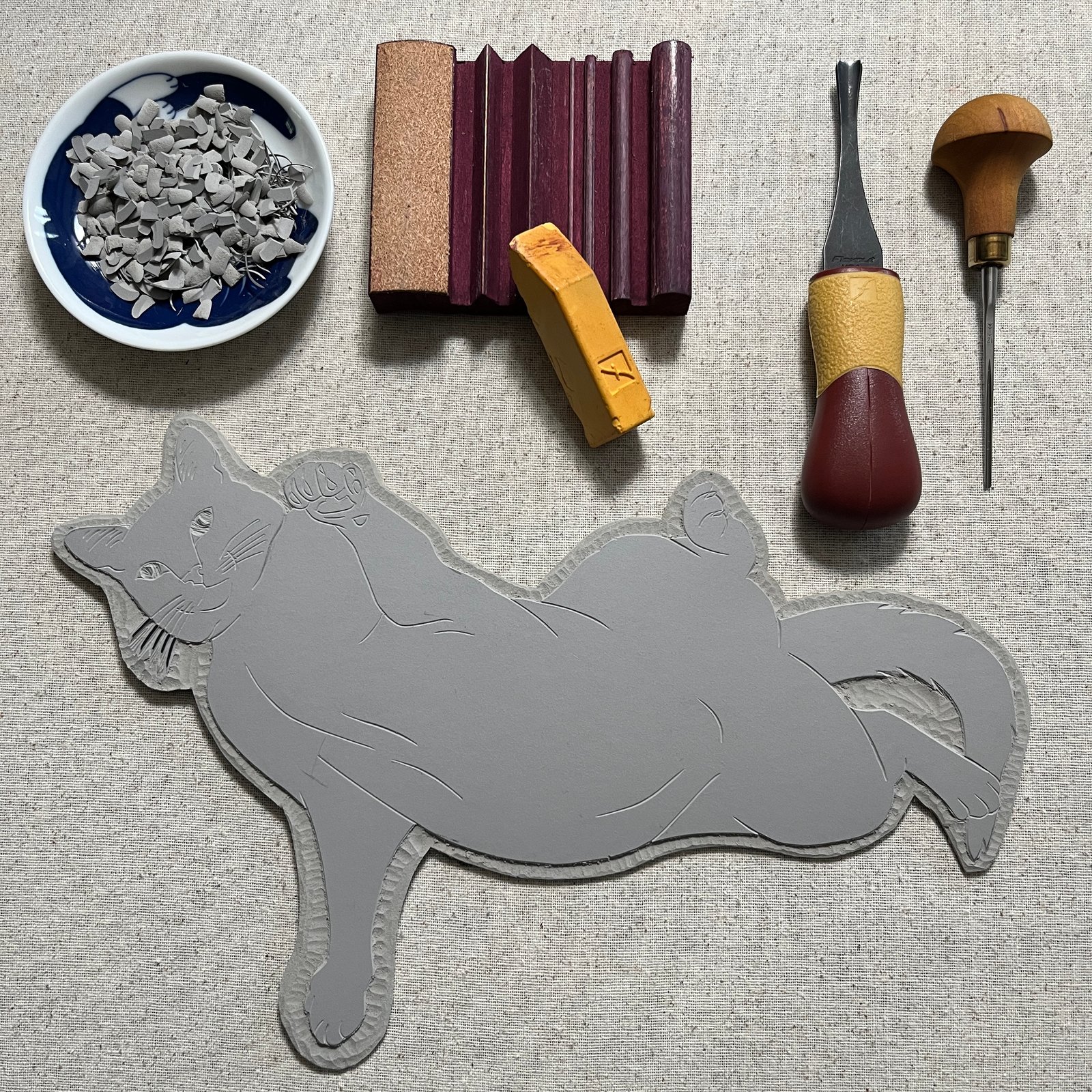 SALE - Squiggle Wiggle Cat | Mary Ann Testagrossa Art