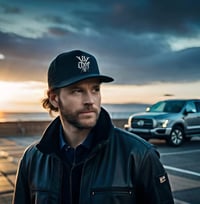 Image 2 of Black Trucker Hat - DBT Logo