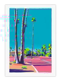 Image 1 of Palm Springs Parking Lot (giclee Print, A3)