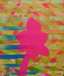 Image of SEAN WORRALL - Amaryllis (You Stand There) - Acrylic, gloss varnish on canvas, 24x30cm (May 2023)