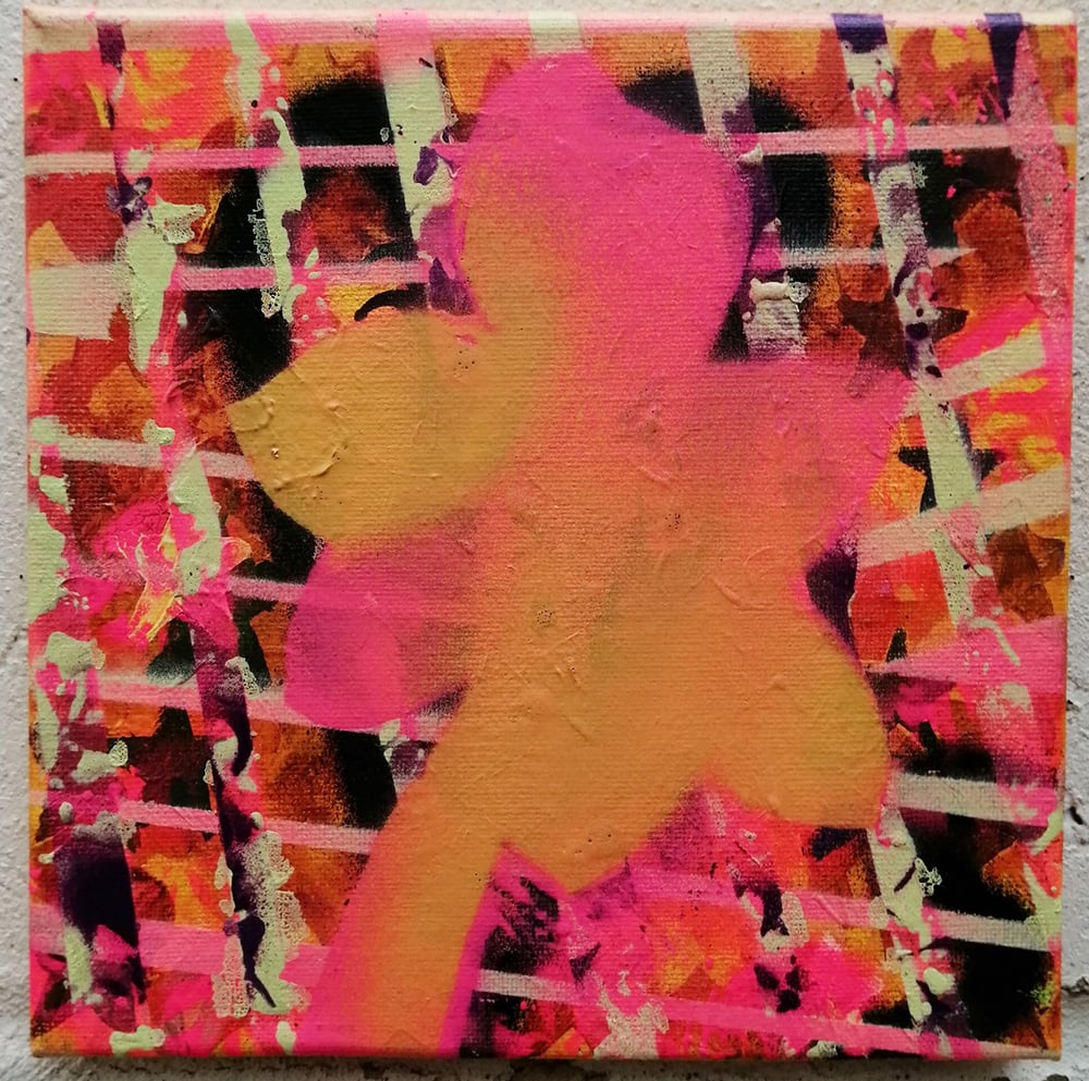 Image of SEAN WORRALL - Amaryllis (Got A Feeling) - Acrylic, gloss varnish on canvas, 20x20cm (May 2023) 