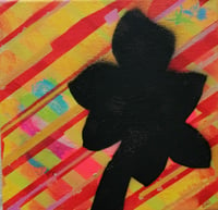 Image 4 of SEAN WORRALL - Amaryllis (Welcome) - Acrylic, gloss varnish on canvas, 20x20cm (May 2023)