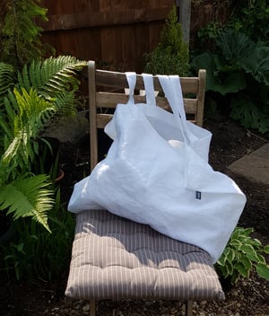 Image of Oversized Linen Tote Bag