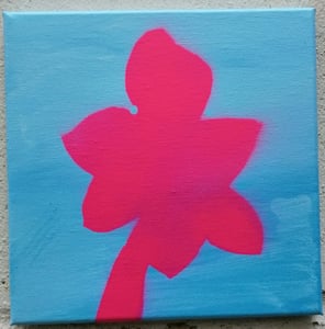 Image of SEAN WORRALL - An Amaryllis (One) - Acrylic on canvas, 20x20cm (May 2023) 