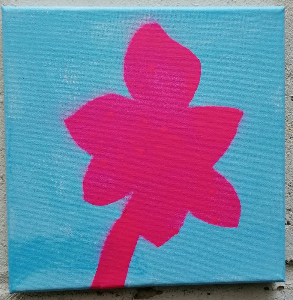 Image of SEAN WORRALL - An Amaryllis (Two) - Acrylic on canvas, 20x20cm (May 2023) 