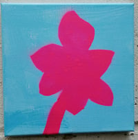 Image 1 of SEAN WORRALL - An Amaryllis (Two) - Acrylic on canvas, 20x20cm (May 2023) 