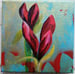 Image of SEAN WORRALL - This Year’s Amaryllis, Part 3 (2022) – acrylic on canvas, 20cm x 20cm x 1cm.