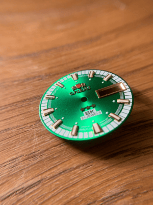 Image of ORIENT SK 21j 3 Star Mens N.O.S 2/tone GREEN Dial+ parts,New,