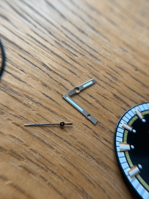 Image of ORIENT SK 21j 3 Star Mens N.O.S 2/tone BLACK Dial+ parts,New,