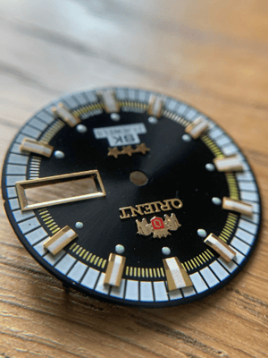 Image of ORIENT SK 21j 3 Star Mens N.O.S 2/tone BLACK Dial+ parts,New,