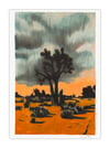 Joshua Tree Storm (risograph, A4)