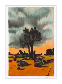 Image 1 of Joshua Tree Storm (risograph, A4)
