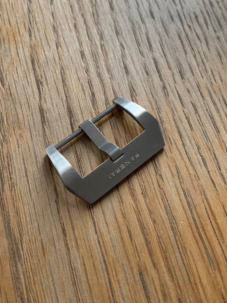 Image of For Panerai Brushed Silver  Pre-V Pin Buckle Tongue Clasp 26mm