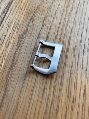 Image of For Panerai Brushed Silver  Pre-V Pin Buckle Tongue Clasp 26mm