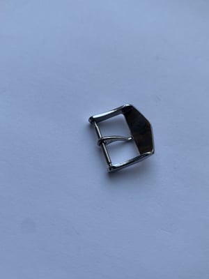 Image of rare stainless steel gold logo omega watch strap band bracelet buckle,16mm