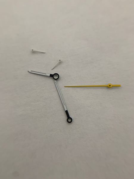 Image of hands/needles set for Vintage Seiko bullhead 6138-0040 Chronograph automatic Watch, new.(Ref-RK-01)