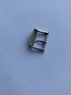 Image of rare stainless steel gold logo omega watch strap band bracelet buckle,16mm