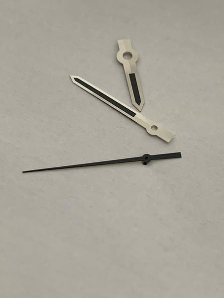 Image of genuine mido watch hands needles set,mintcondition, genuine,fits 2824.2846.2834. 2836 etc
