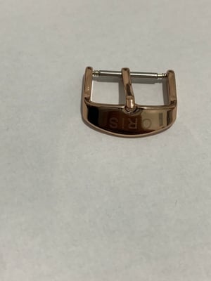 Image of oris watch strap buckle,rose/pink gold plated,18mm.new
