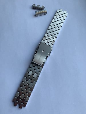Image of seiko Heavy duty stainless steel gents watch strap,turtle,curve lugs,22mm,new