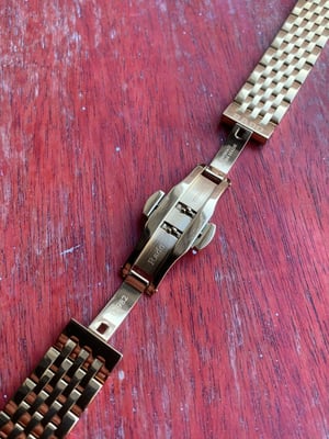 Image of Rado yellow gold plated 18mm strap / bracelet band with straight lug ends BARGAIN!
