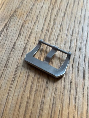Image of For Panerai Brushed Silver  Pre-V Pin Buckle Tongue Clasp 20mm
