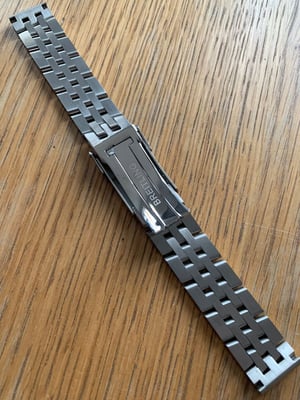 Image of Heavy duty breitling stainless steel gents watch strap,18mm,straight lugs,new