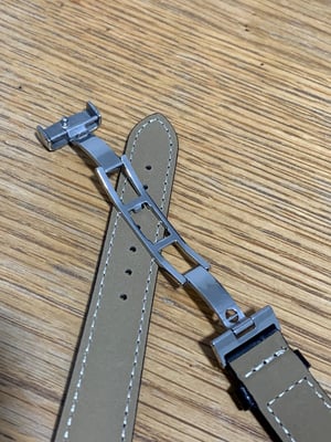 Image of Tissot Black 18mm DEPLOYMENT Water Proof Premium Leather Strap in Black For Tissot Watches