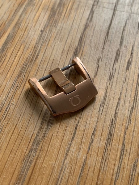 Image of 18mm Rose gold brushed pin Buckle for omega Seamaster