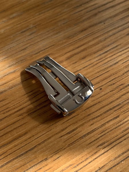 Image of 18mm Omega Band Deployment Clasp Stainless Steel Buckle For Seamaster Speedmaster