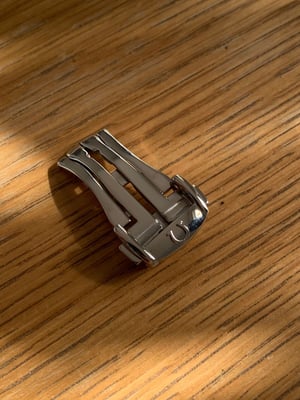 Image of 18mm Omega Band Deployment Clasp Stainless Steel Buckle For Seamaster Speedmaster