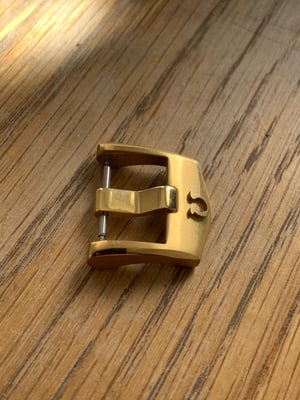 Image of 18mm  gold Plated brushed pin Buckle for omega Seamaster