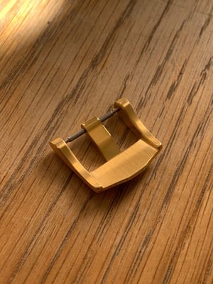 Image of 18mm  gold Plated brushed pin Buckle for omega Seamaster