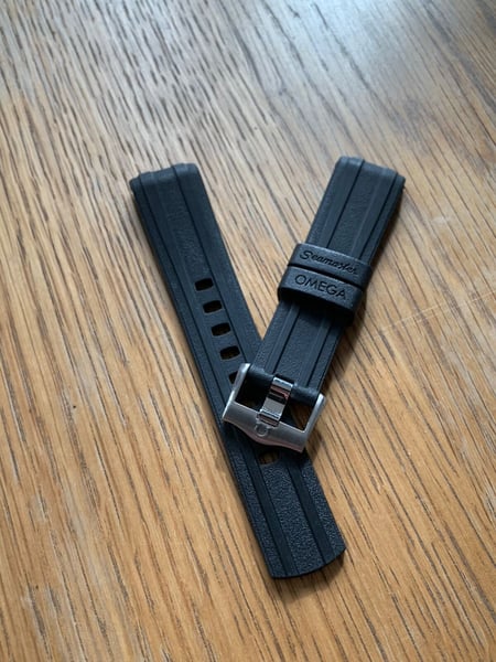 Image of 20MM Silicone Rubber For Omega Seamaster Watch Strap Waterproof Diver w/Tang Brushed Buckle