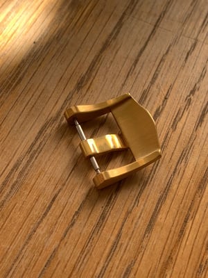 Image of 18mm  gold Plated brushed pin Buckle for omega Seamaster