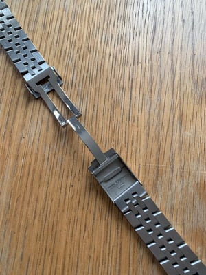 Image of Heavy duty breitling stainless steel gents watch strap,22mm,straight lugs,new