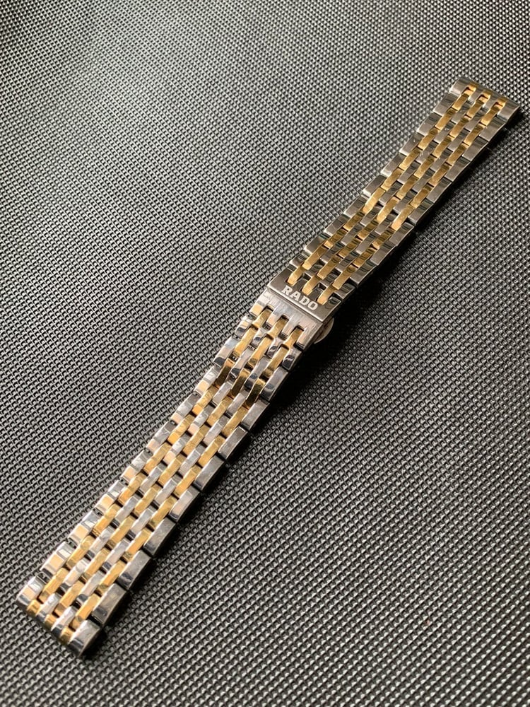 Image of Rado stainless steel 20mm strap / bracelet 2 tone band with straight lug ends BARGAIN!