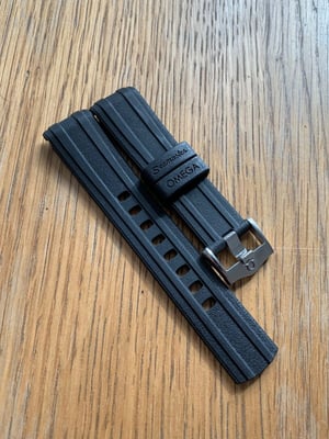 Image of 20MM Silicone Rubber For Omega Seamaster Watch Strap Waterproof Diver w/Tang Brushed Buckle