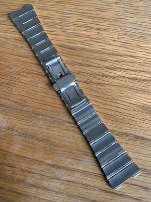 Image of omega slim gents 2/tone stainless steel/gold watch strap,constellation,de ville, 10mm/25mm,New