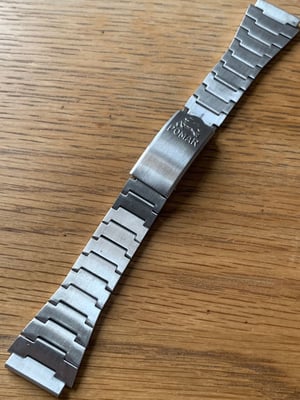 Image of Rare Vintage stainless steel gents watch strap,1960's. 20mm-(pp-03)