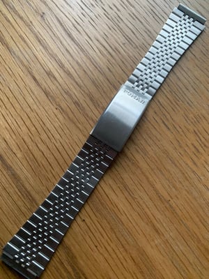 Image of Rare Vintage stainless steel gents watch strap,1960's. 18mm-(pp-04)