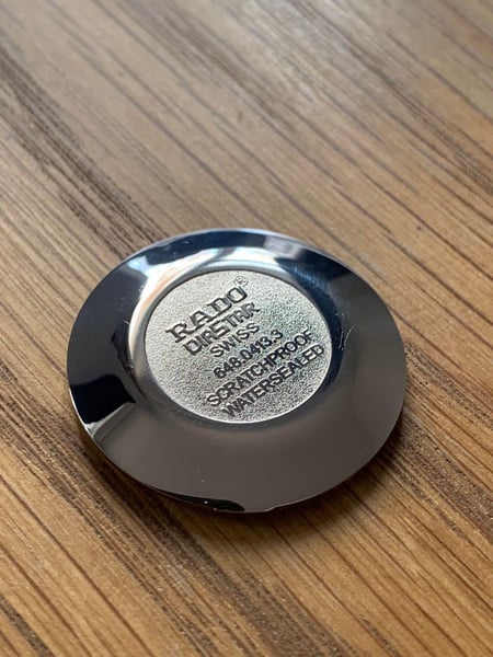 Image of Rado diastar gents watch back lid,snap on version,mint condition-(RD-04)