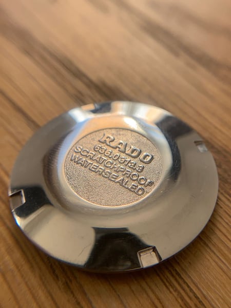 Image of Rado diastar gents watch back lid,screw on version,mint condition-(RD-01)